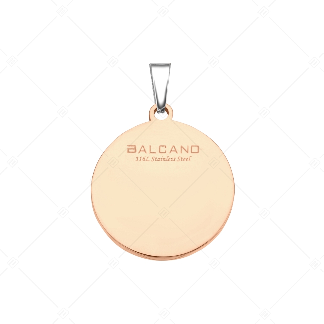 BALCANO - Compass / Pendentif boussole avec pierres de zirconium, plaqué or rose 18K (242253BC96)