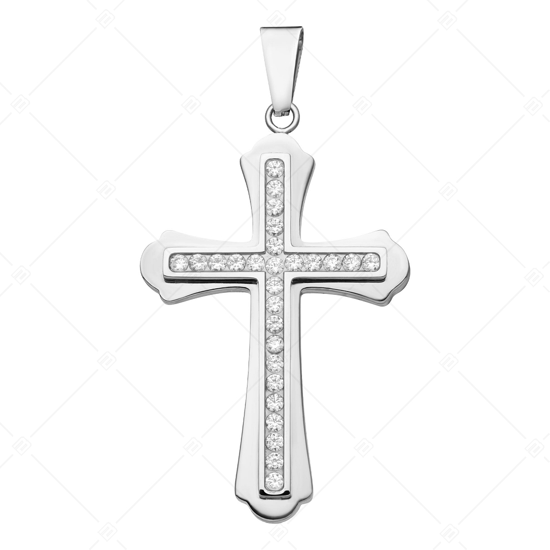 BALCANO - Gemmas / Pendentif croix avec pierres zirconium, avec hautement polie (242254BC97)