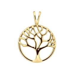 BALCANO - Lifetree / Lebensbaum Anhänger, 18K Gold Beschichtung