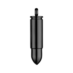 BALCANO - Bullet / Pistol Bullet, Cartridge Pendant, Black PVD Plated