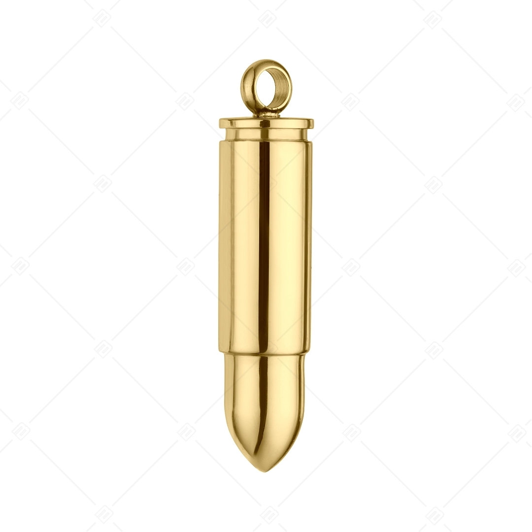 BALCANO - Bullet / Pistol Bullet, Cartridge Pendant, 18K Gold Plated (242258BC88)