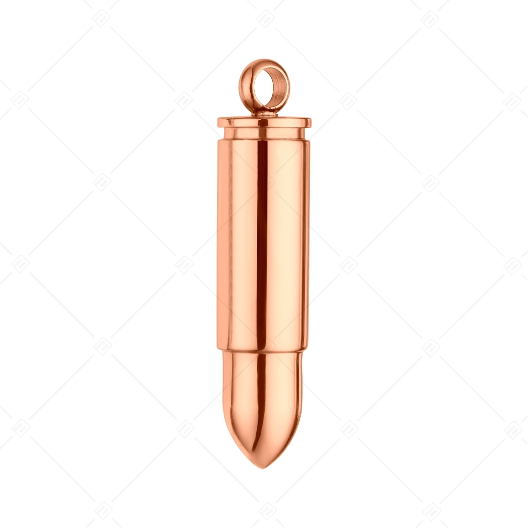 BALCANO - Bullet / Pistol Bullet, Cartridge Pendant, 18K Rose Gold Plated (242258BC96)