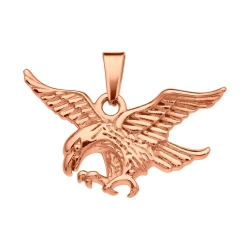 BALCANO - Eagle / Pendentif aigle en acier inoxydable, plaqué or rose 18K