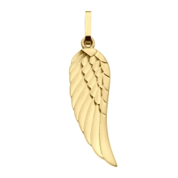 BALCANO - Angelo / Stainless Steel Angel Wing Pendant With Silk Luster Polish, 18K Gold Plated