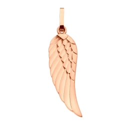 BALCANO - Angelo / Stainless Steel Angel Wing Pendant With Silk Luster Polishing, 18K Rose Gold Plated