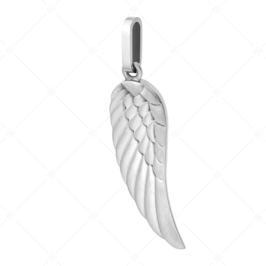 BALCANO - Angelo / Stainless Steel Angel Wing Pendant With Silk Luster Polish (242266BC97)