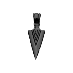 BALCANO - Arrow / Pendentif pointe de flèche avec hautement polie et plaqué PVD noir