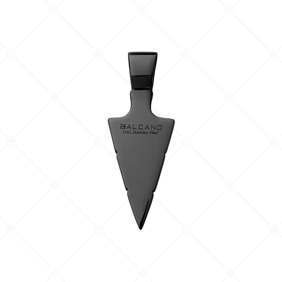 BALCANO - Arrow / Pendentif pointe de flèche avec hautement polie et plaqué PVD noir (242267BC11)