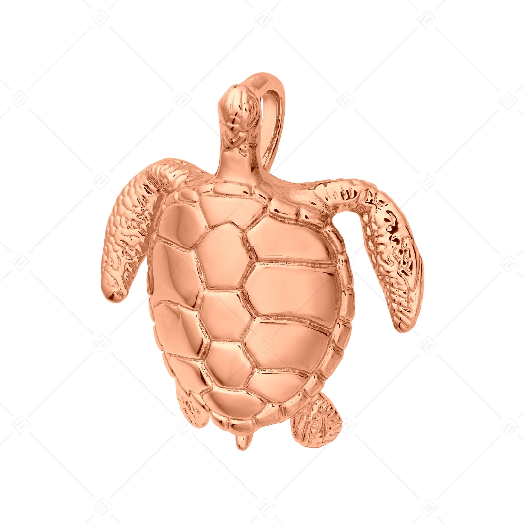BALCANO - Turtle / Edelstahl Schildkröte Anhänger mit 18K Roségold Beschichtung (242268BC96)