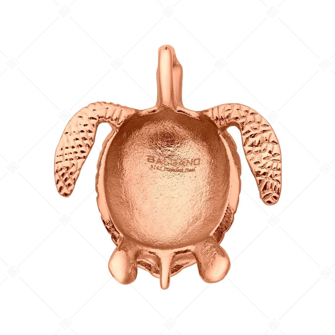 BALCANO - Turtle / Pendentif en forme de tortueen acier inoxydable, plaqué or rose 18K (242268BC96)