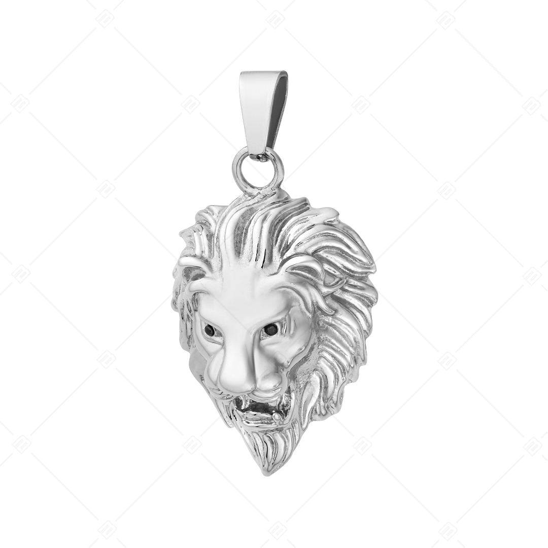 BALCANO - Lion / Stainless Steel Lion Head Pendant With Zirconia, High Polished (242271BC97)