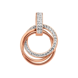 BALCANO - Christine / Unique Stainless Pendant With Crystals, 18K Rose Gold Plated