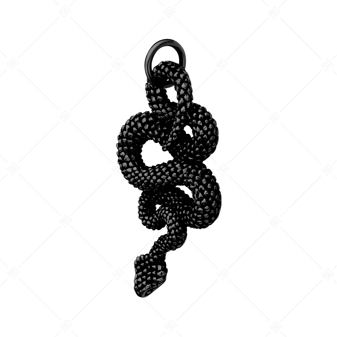 BALCANO - Serpent / Stainless Steel Snake Pendant With, Black PVD Plated (242283BC11)