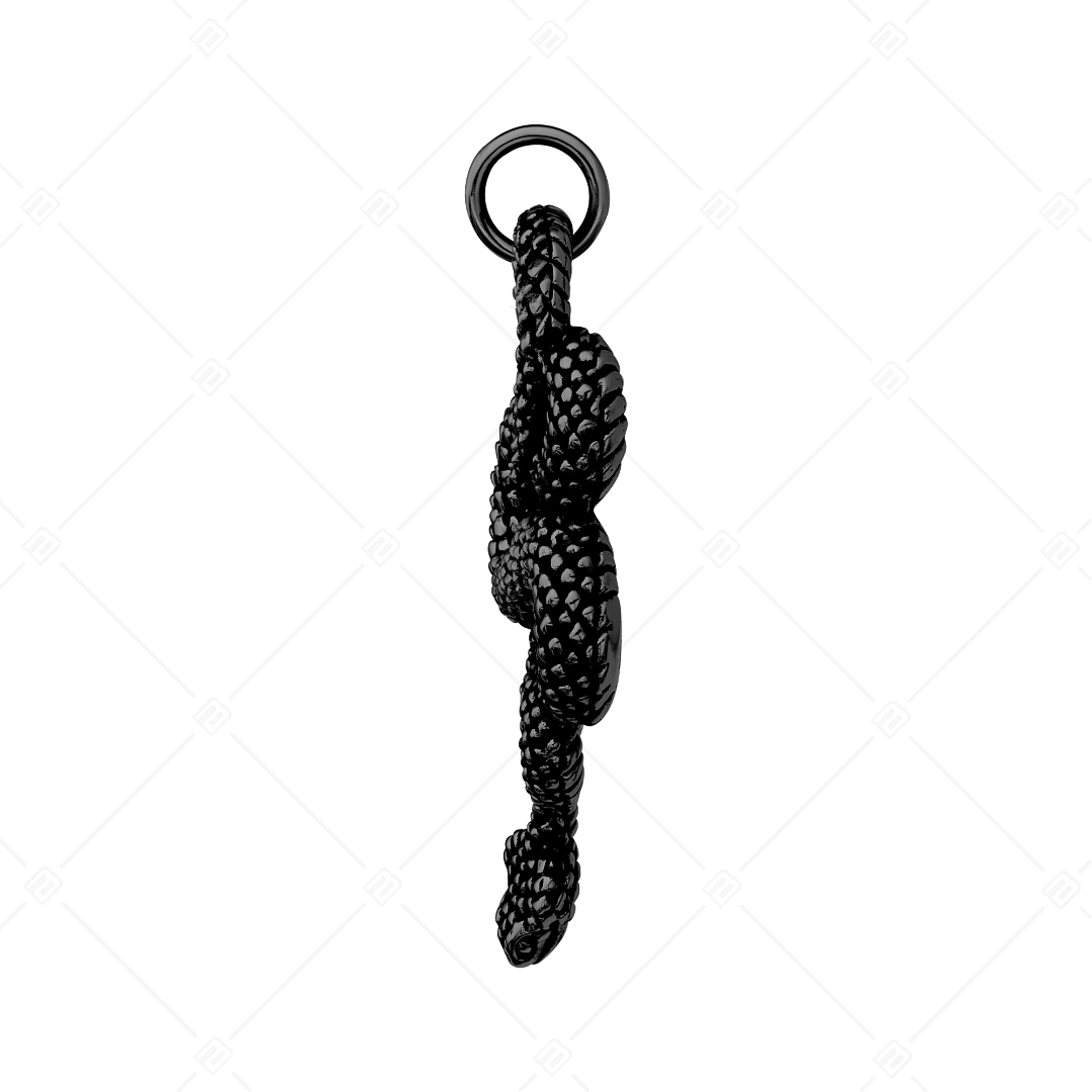 BALCANO - Serpent / Stainless Steel Snake Pendant With, Black PVD Plated (242283BC11)