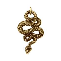 BALCANO - Serpent / Stainless Steel Snake Pendant, 18K Gold Plated