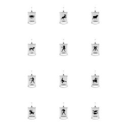 BALCANO - Zodiac Pendentif - Pack des 12 signes du zodiaque