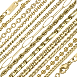 BALCANO - 18K Gold-Plated Stainless Steel Necklaces and Bracelets – Discounted Bundle Offer