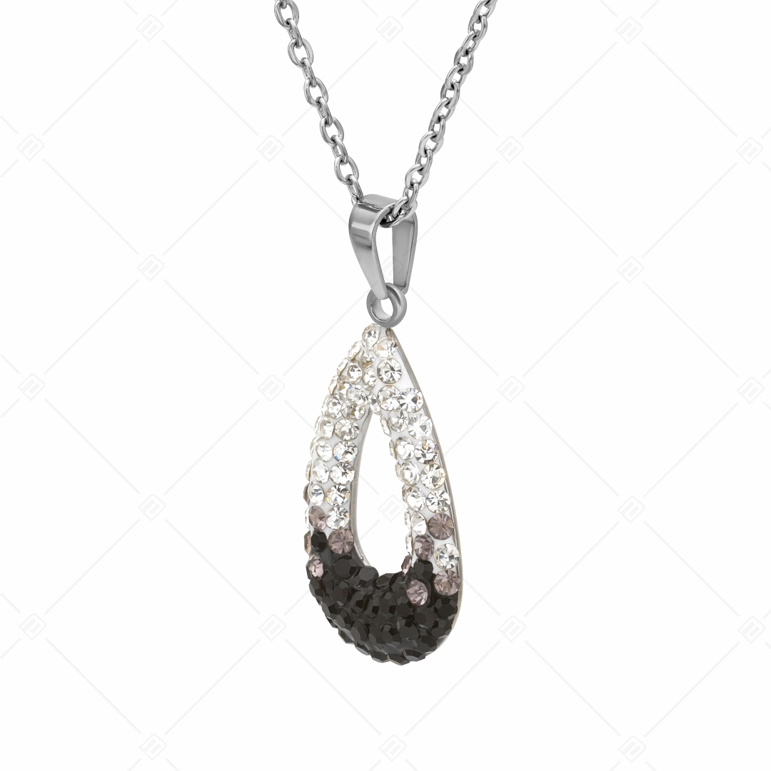 BALCANO - Goccia / Stainless Steel Necklace, Drop-Shaped Crystal Pendant (341002BC01)