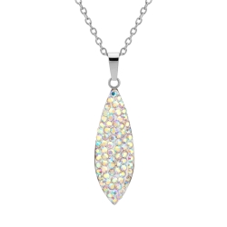 Crystal Dream - Avena / Halskette mit haferflockenförmigem kristall anhänger