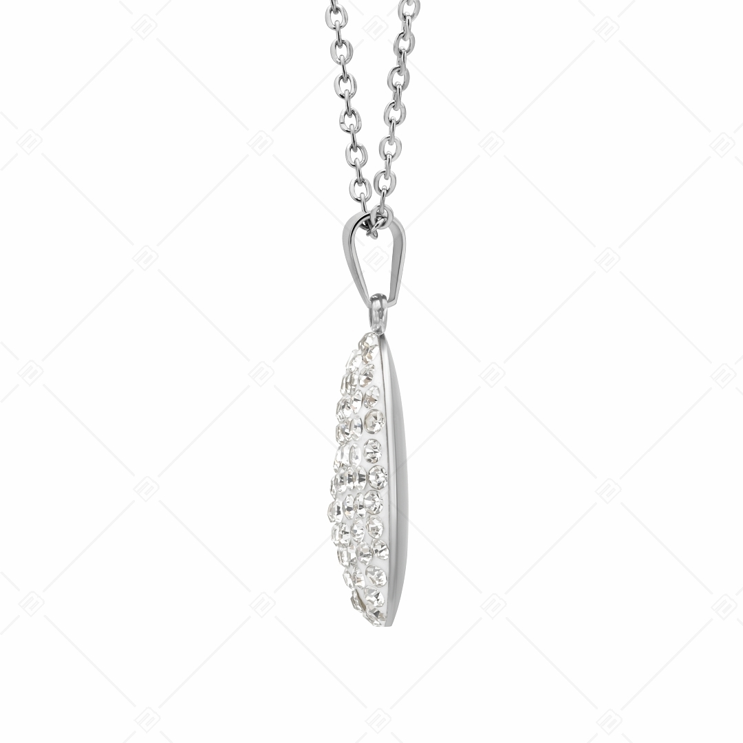BALCANO - Oliva / Stainless Steel Necklace With Oval Crystal Pendant (341004BC00)