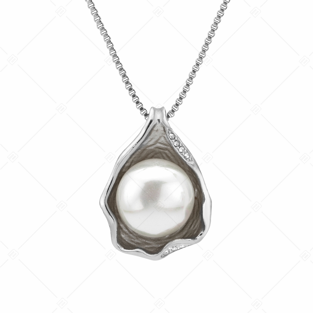 BALCANO - Marina / Stainless Steel Necklace With Shell Pearl Pendant (341102BC00)