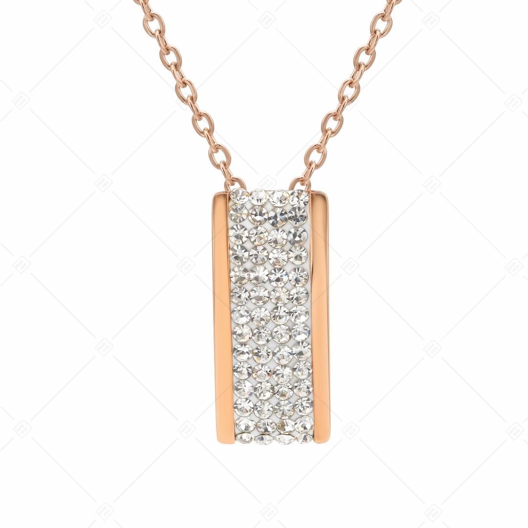 BALCANO - Giulia / Stainless Steel Necklace With Crystals, 18K Rose Gold Plated (341105BC96)