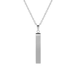 BALCANO - Bacchetta / Stainless Steel Necklace With Engravable Stick Pendant, High Polished