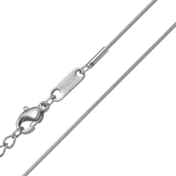 BALCANO - Snake / Collier type chaîne serpent en acier inoxydable avec hautement polie - 1 mm
