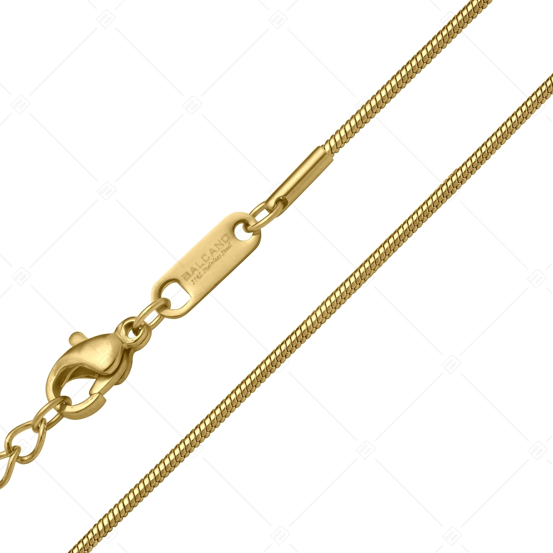 BALCANO - Snake / Stainless Steel Snake Chain, 18K Gold Plated - 1,2 mm (341211BC88)