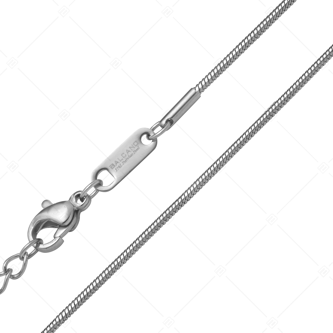 BALCANO - Snake / Collier type chaîne serpent en acier inoxydable avec hautement polie- 1,2 mm (341211BC97)