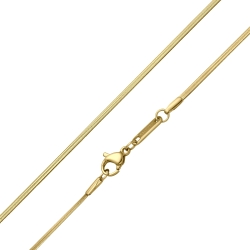 BALCANO - Flattened Snake / Stainless Steel Flattened Snake Chain, 18K Gold Plated - 1,9 mm