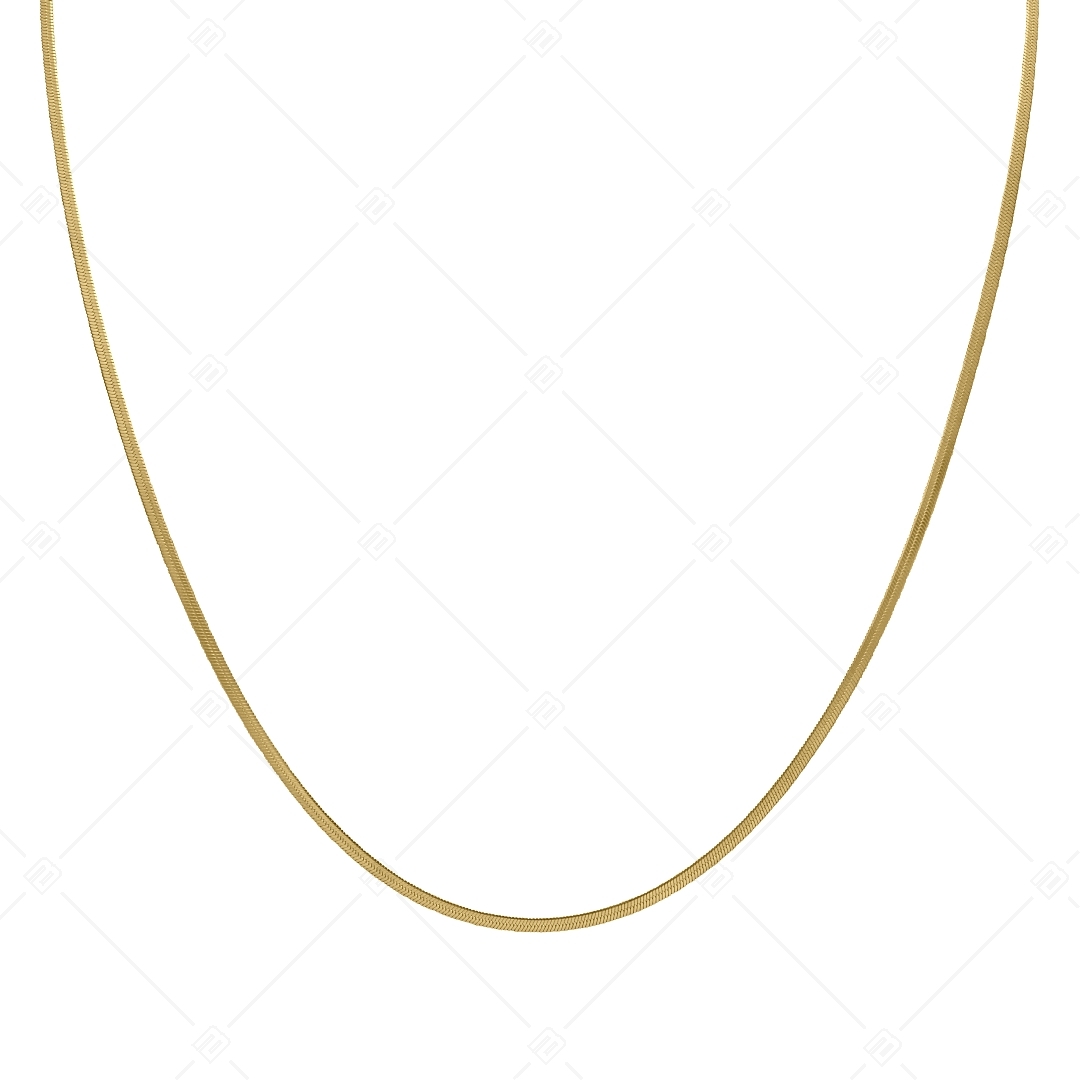 BALCANO - Flattened Snake / Stainless Steel Flattened Snake Chain, 18K Gold Plated - 1,9 mm (341215BC88)