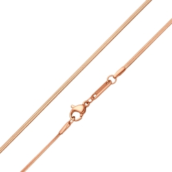 BALCANO - Flattened Snake / Stainless Steel Flattened Snake Chain, 18K Rose Gold Plated - 1,9 mm