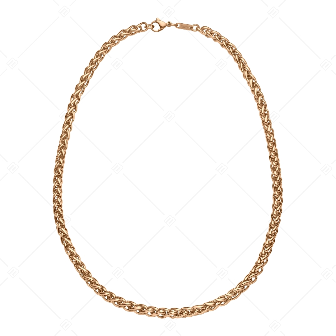 BALCANO - Braided Chain, 18K rose gold plated - 6 mm (341218BC96)