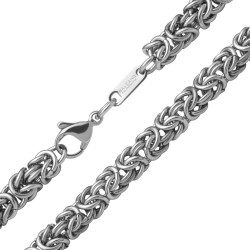 BALCANO - King's Braid / Stainless Steel Byzantine Chain, High Polished - 6 mm