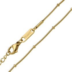 BALCANO - Snake / Beaded snake chain, 18K gold plated - 1 mm