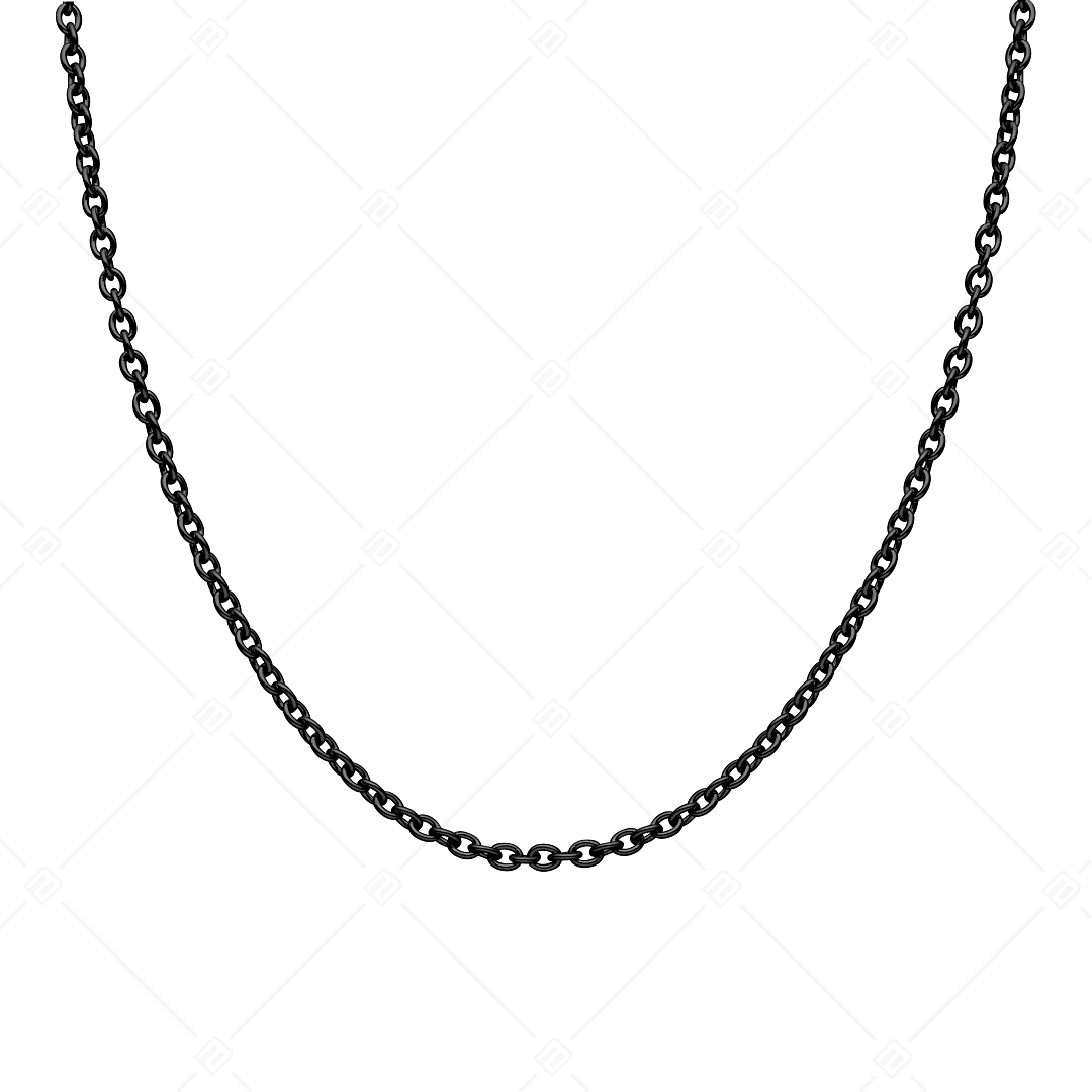 BALCANO - Cable Chain / Collier d'ancre en acier inoxydable avec revêtement PVD noir - 3 mm (341235BC11)