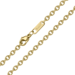 BALCANO - Cable Chain / Stainless Steel Cable Chain, 18K Gold Plated - 3 mm