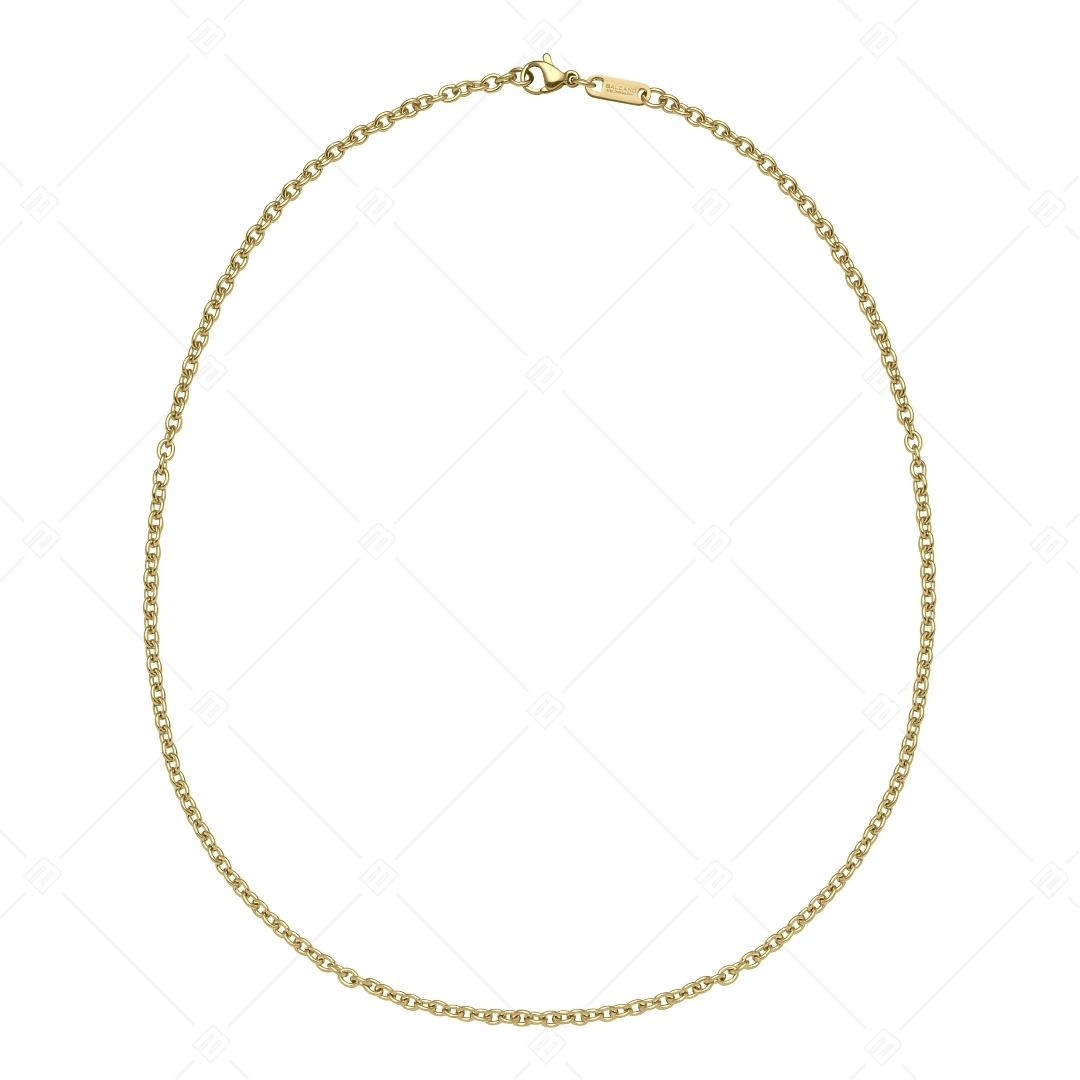 BALCANO - Cable Chain, 18K gold plated - 3 mm (341235BC88)