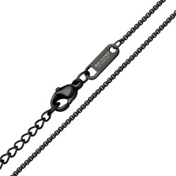 BALCANO - Round Venetian / Stainless Steel Round Venetian Chain, Black PVD Plated - 1,2 mm
