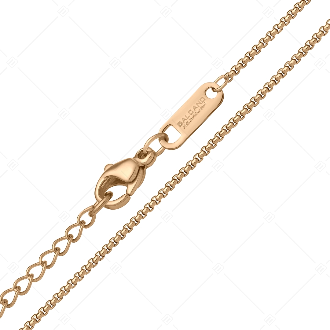 BALCANO - Round Venetian / Stainless Steel Round Venetian Chain, 18K Rose Gold Plated- 1,2 mm (341241BC96)