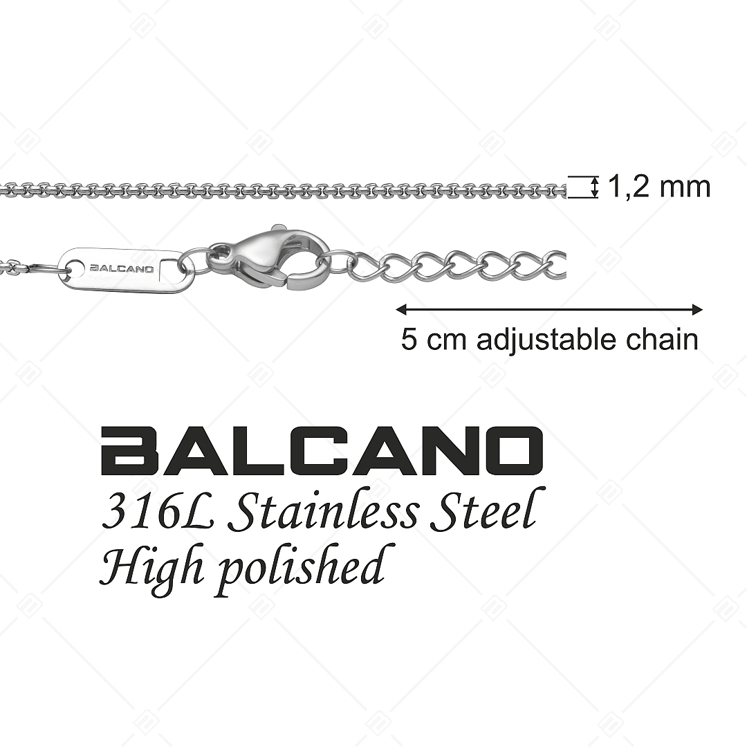 BALCANO - Round Venetian / Stainless Steel Round Venetian Chain, High Polished - 1,2 mm (341241BC97)