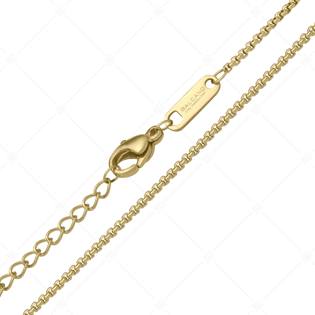 BALCANO - Round Venetian / Stainless Steel Round Venetian Chain, 18K Gold Plated - 1,5 mm (341242BC88)