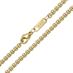 BALCANO - Rounded Venetian / Abgerundete venezianische Würfel-Halskette mit 18K vergoldet - 3 mm