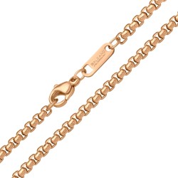 BALCANO - Rounded Venetian / Abgerundete venezianische Würfel-Halskette mit 18K rosévergoldet - 3 mm