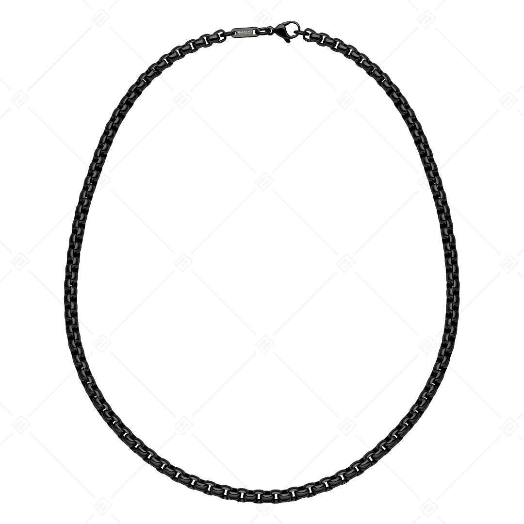 BALCANO - Round Venetian / Stainless Steel Round Venetian Chain, Black PVD Plated - 5 mm (341247BC11)