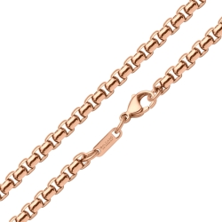 BALCANO - Rounded Venetian Chain / Abgerundete venezianische Würfel Halskette mit 18K rosévergoldet - 5 mm