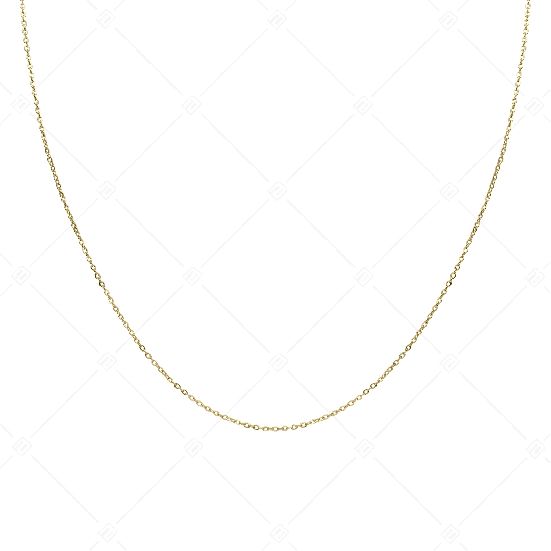BALCANO - Flat Cable / Stainless Steel Flattened Cable Chain, 18K Gold Plated - 1,2 mm (341251BC88)