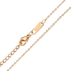 BALCANO - Flat Cable Chain, 18K rose gold plated - 1,2 mm
