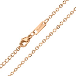 BALCANO - Flat Cable Chain, 18K rose gold plated - 2 mm